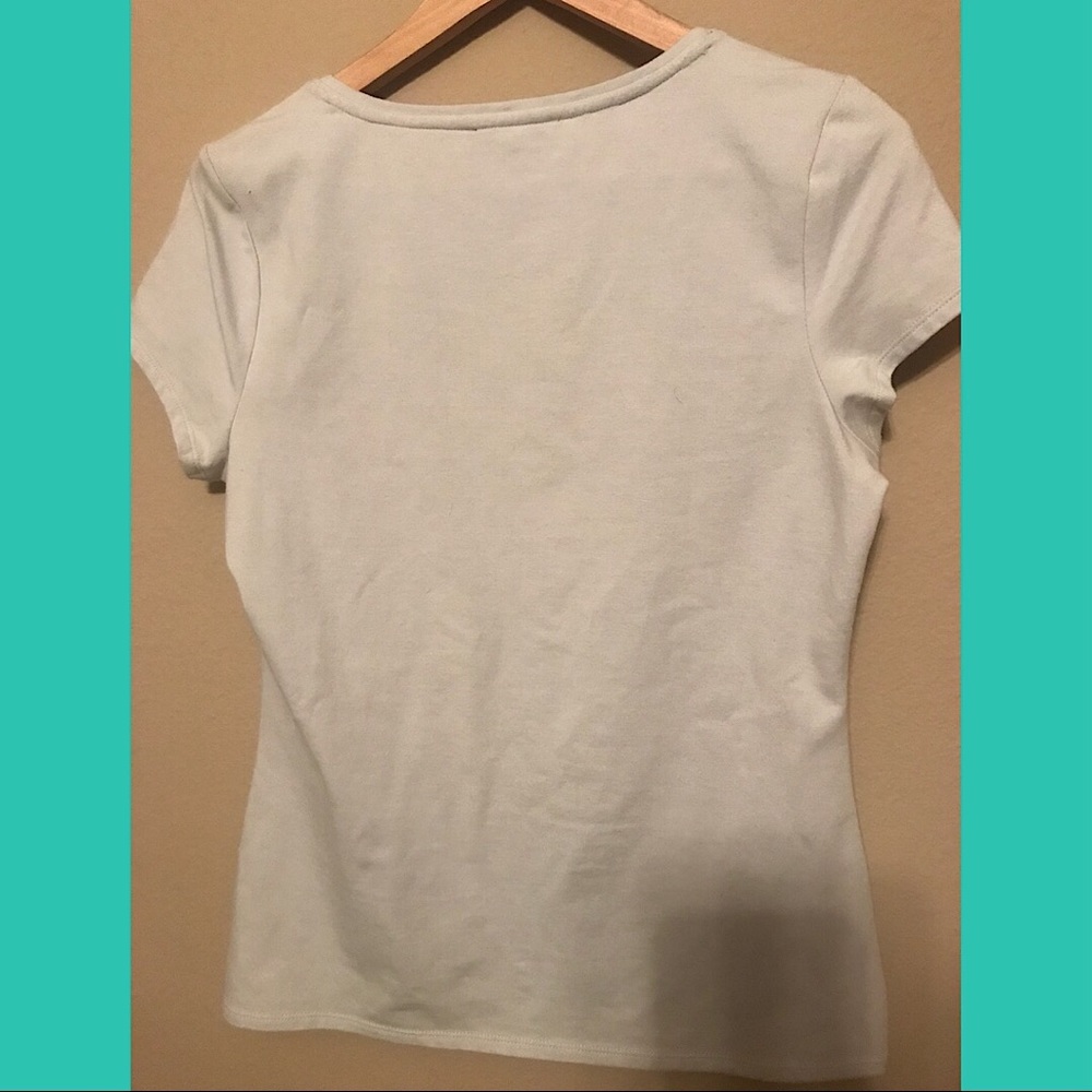 NWOT women’s White House Black Market top silver gray sparkly size small - Picture 7 of 8